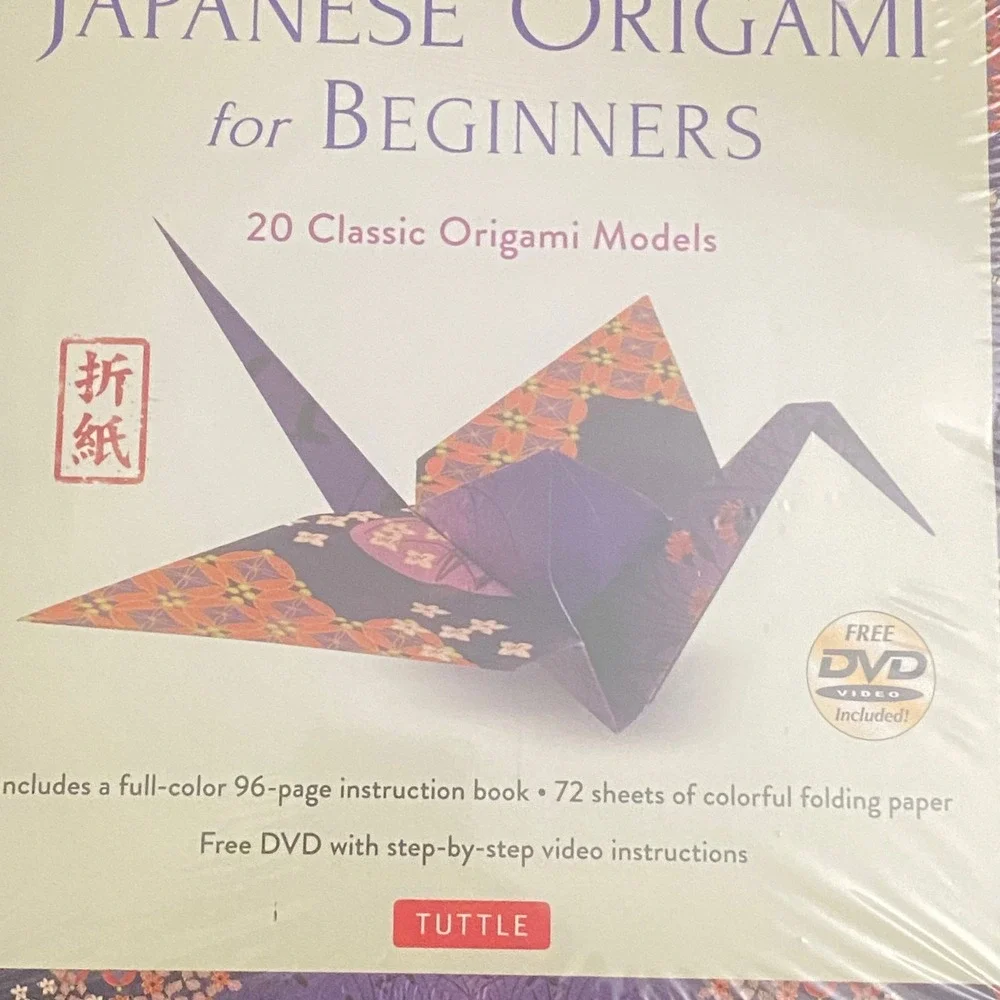 Japanese Origami for Beginners Kit Tuttle 20 Models 72 Sheets‎ DVD NEW